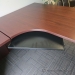 Mahogany L Suite Office Desk w/ Drawer Storage, Rounded Runoff